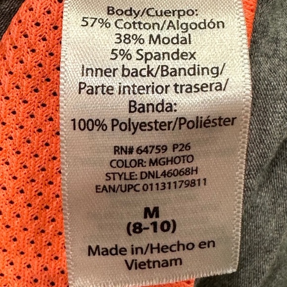 👚 DASKIN NOW Semi-Fitted Racerback Tank - Gray and Orange, Size M 🌸 - Picture 8 of 9